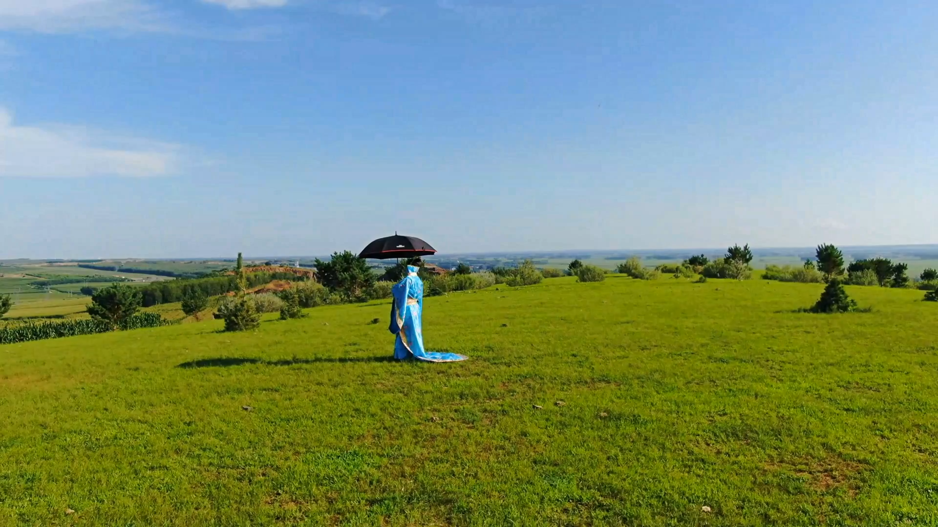 4K航拍古风汉服